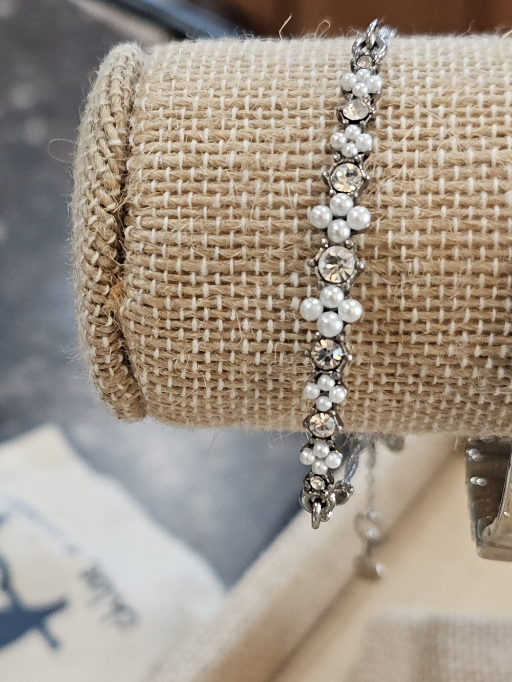 BNWOT Petite Pearl Crescent Bracelet